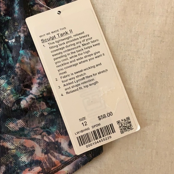 NWT Lululemon Sculpt Tank II - Picture 4 of 8